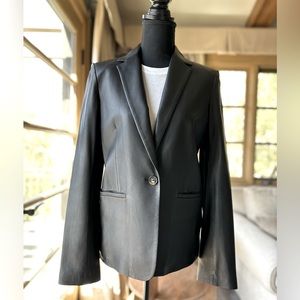 Vince Black Leather Blazer